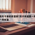 第一周月子餐的食谱表?月子食谱第一周月子餐第一周食谱